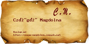 Czégé Magdolna névjegykártya
