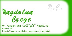 magdolna czege business card